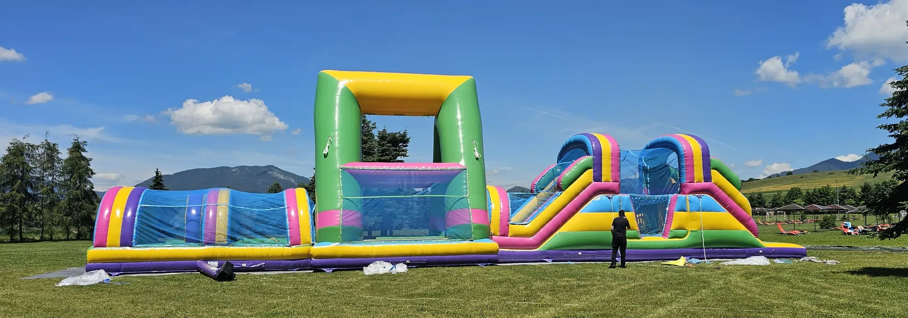 Gladiators inflatable obstacle course — a VIV attraction