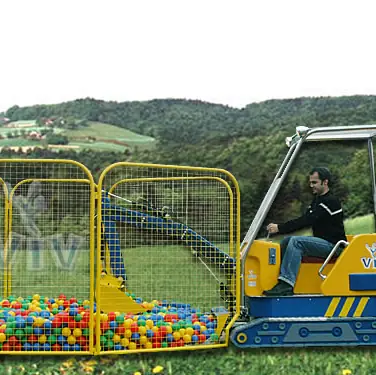 Mini excavator attraction