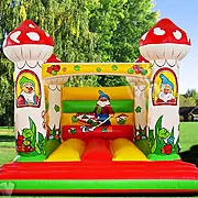 Open-top inflatable bouncer