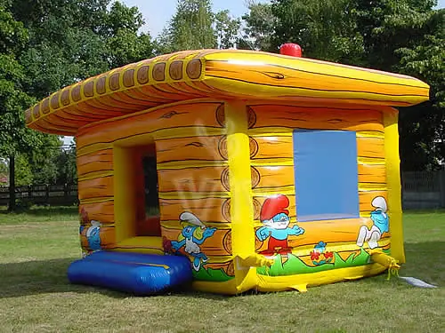 Canadian cottage roofed inflatable bounce