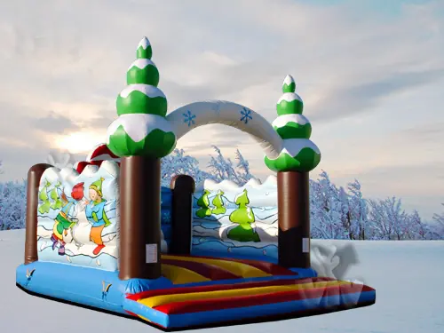 Snowman open-top inflatable bounce