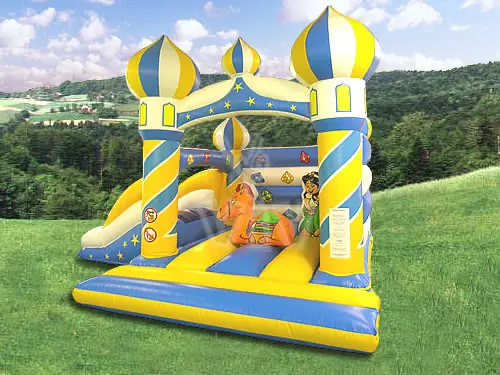 Aladdin open-top inflatable castle with slide