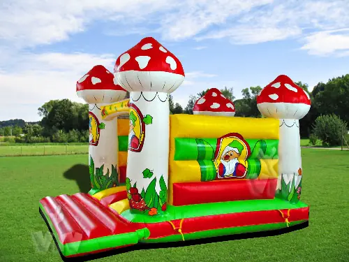 Mushroom open-top inflatable bounce
