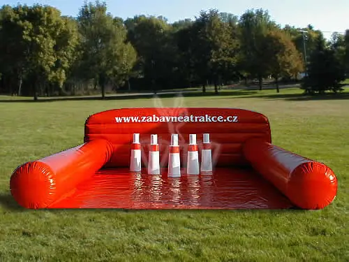 Human bowling competition inflatable product photo