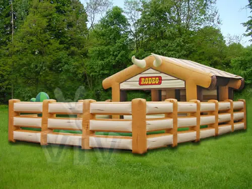 Rodeo bull with tent mechanical attraction product photo