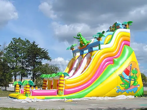 Olympic take-off inflatable slide with launch ramp