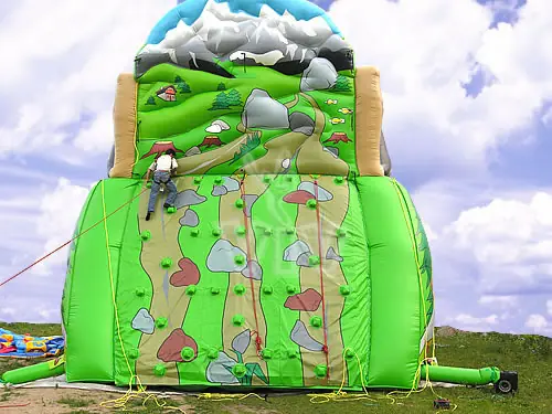 Large forest-themed inflatable slide
