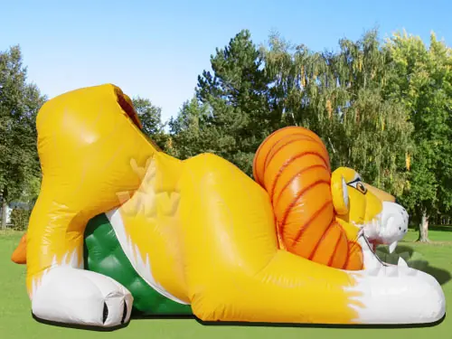 Lion-shaped inflatable slide