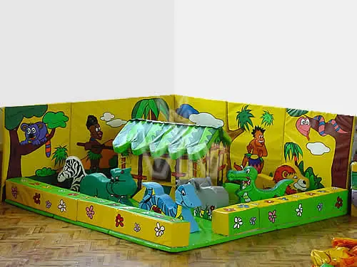 Jungle Corner foam soft play hut for dry indoor play areas