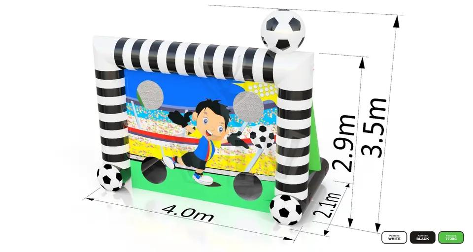 Accuracy gate soccer commercial inflatable action game