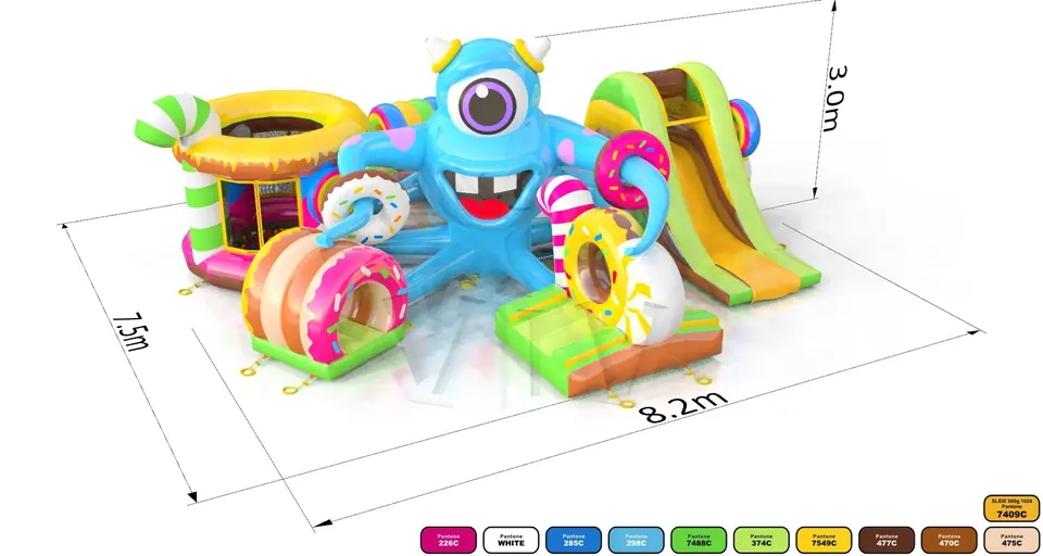 Active Playground Monster commercial inflatable action game