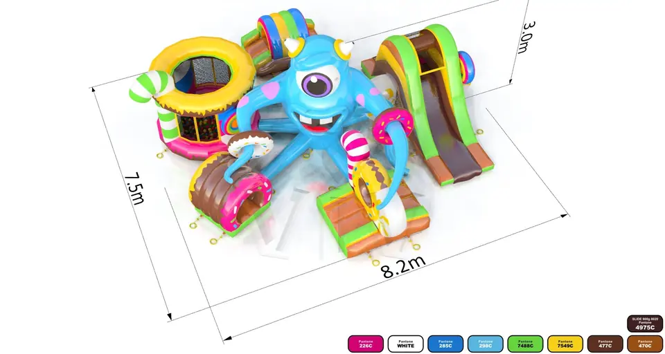 Active Playground Monsters commercial inflatable action game