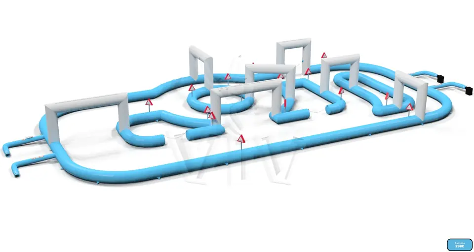 Autoskuter track commercial inflatable action game