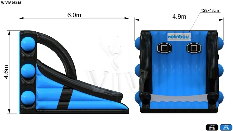 Blue Basketball commercial inflatable action game