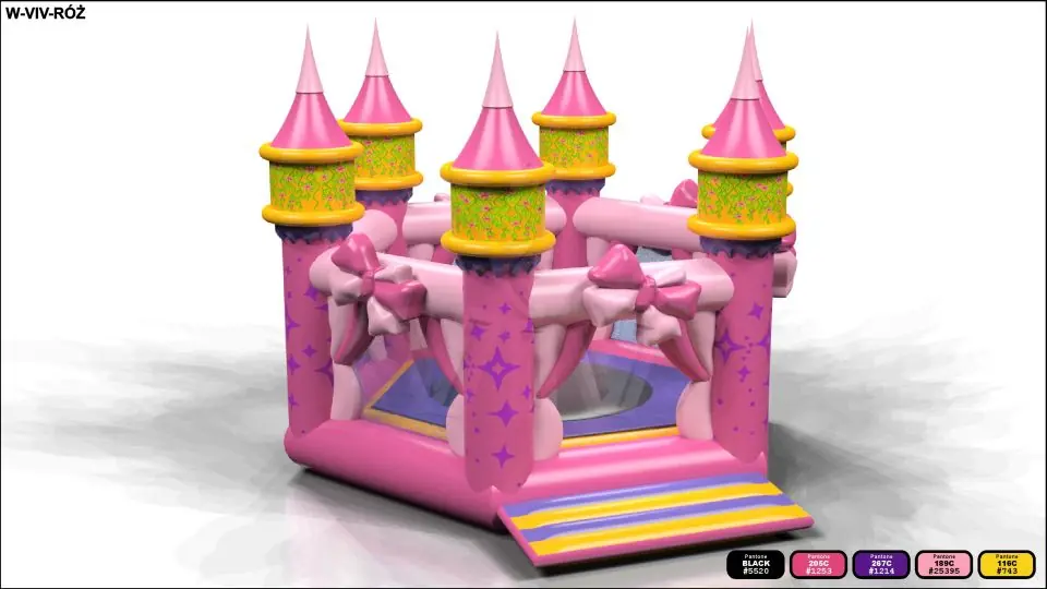 Bounce Trampoline Enclosure - Pink Collection commercial inflatable action game