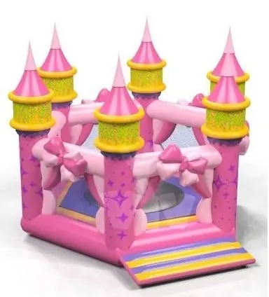 Bounce Trampoline Enclosure - Pink Collection commercial inflatable action game