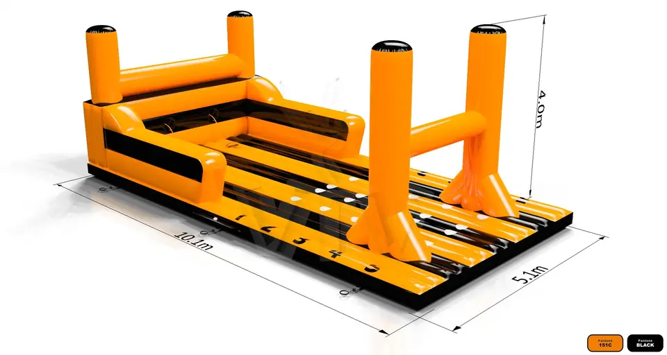 Bungee Run Rugby commercial inflatable action game