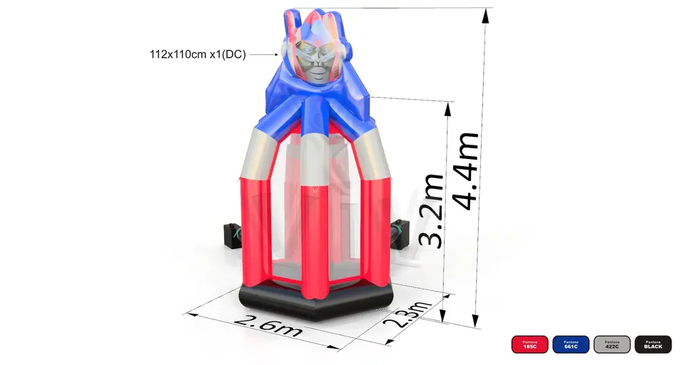 Cash Box Robot commercial inflatable action game