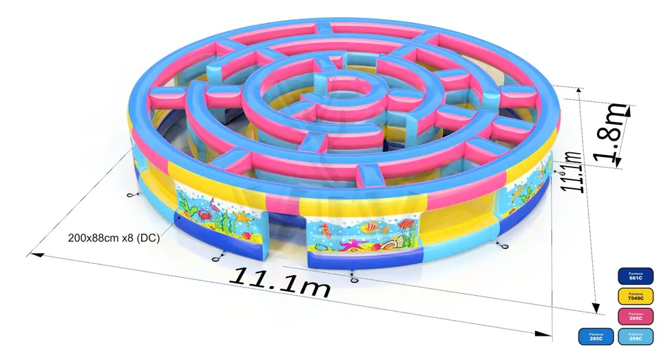 Circular Labyrinth commercial inflatable action game