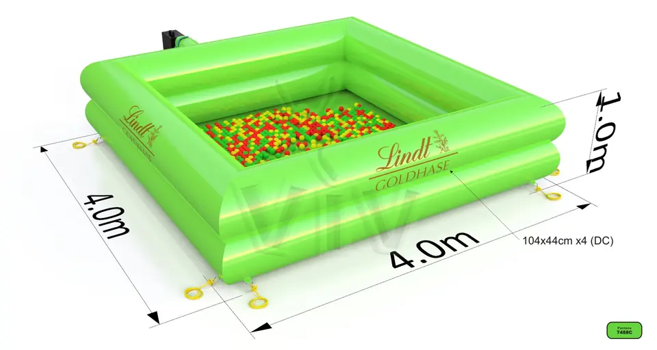 Dry pool LINDT commercial inflatable action game