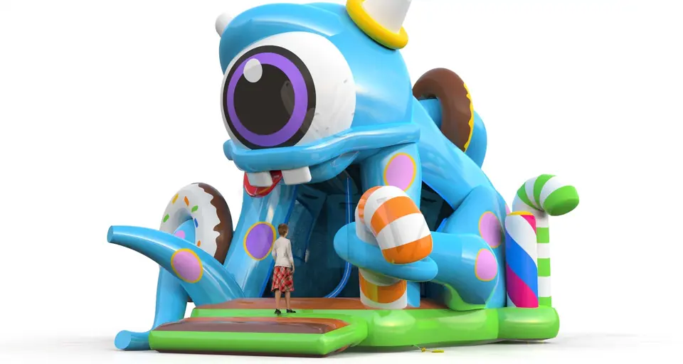 Dry Pool Monsters commercial inflatable action game