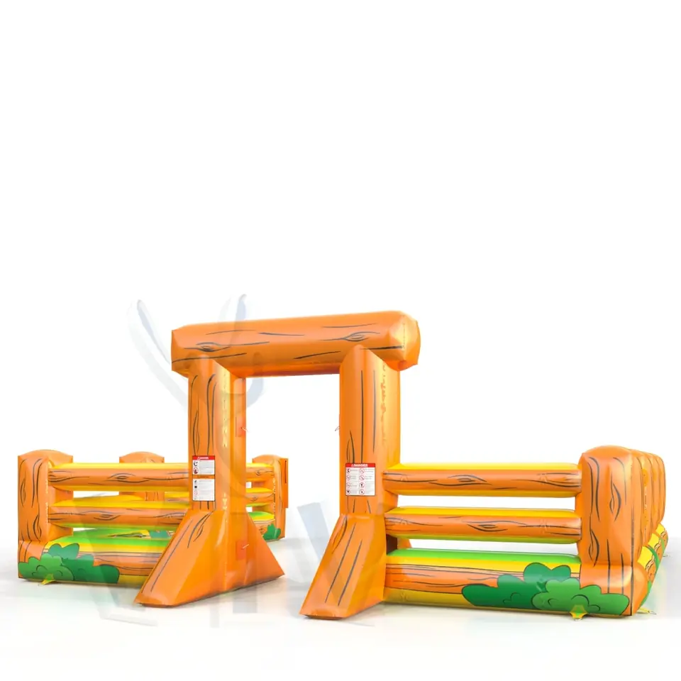 Fence to the Bounce Cow commercial inflatable action game