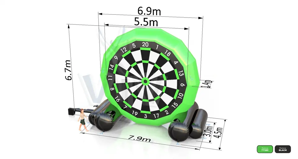 Foot darts commercial inflatable action game