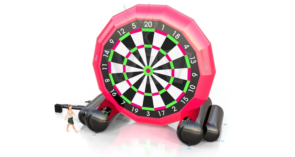 Foot darts commercial inflatable action game