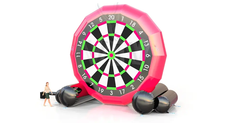 Foot darts commercial inflatable action game