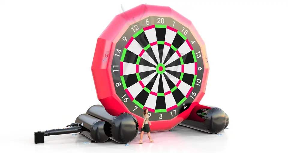 Foot darts commercial inflatable action game