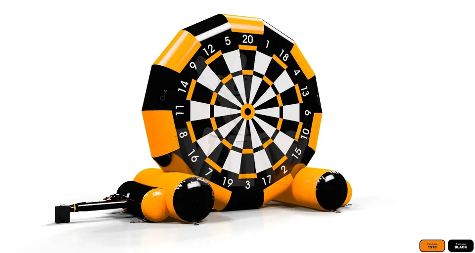 Foot darts Fun in Black commercial inflatable action game