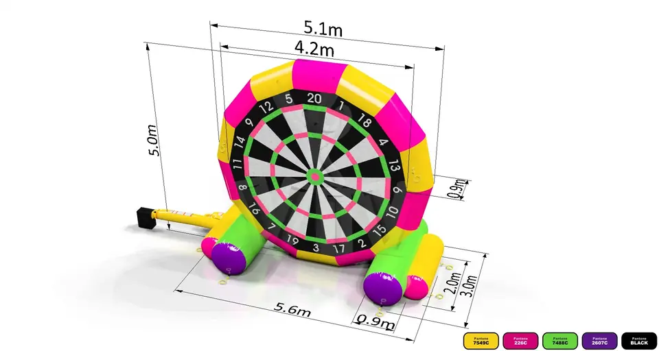 Foot darts Startup commercial inflatable action game