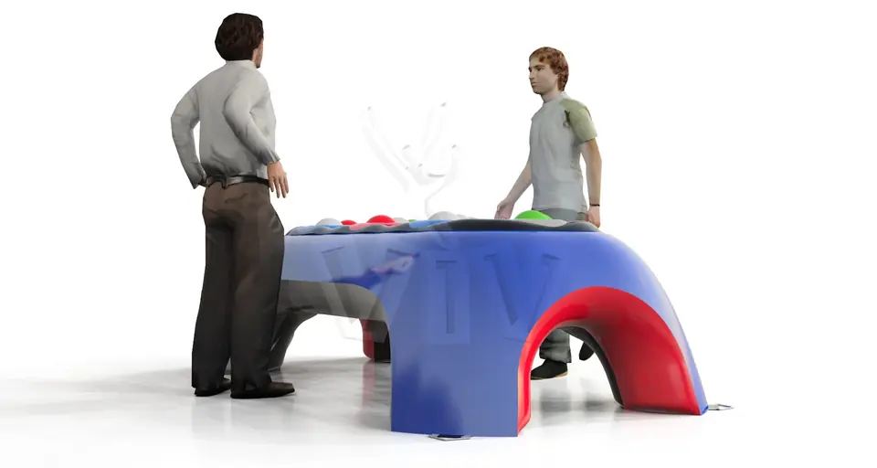 Inflatable table for interactive buttons (without buttons) commercial inflatable action game