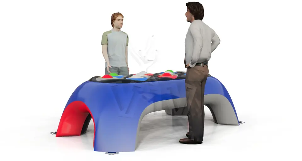 Inflatable table for interactive buttons (without buttons) commercial inflatable action game