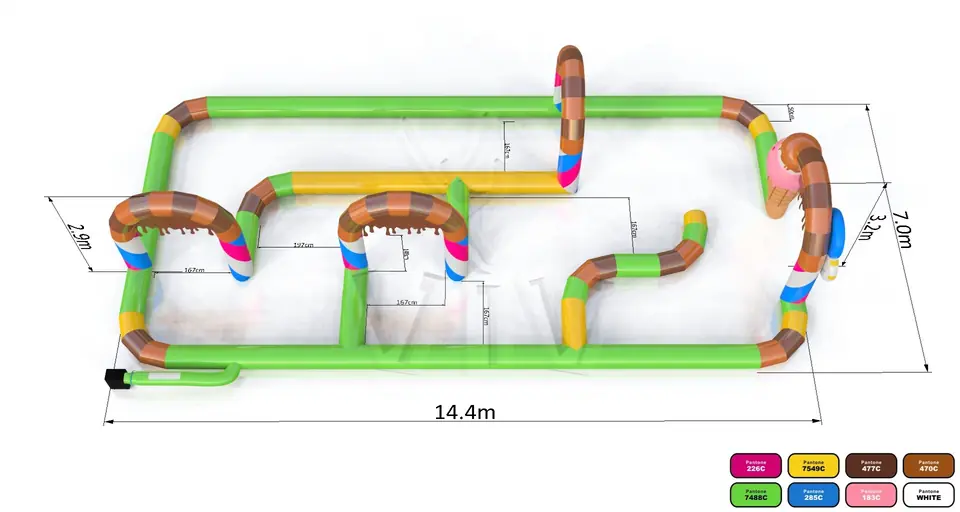 Inflatable Track for Trikes commercial inflatable action game