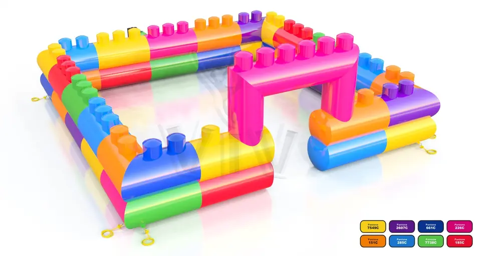 Inflatables Fence Blocks commercial inflatable action game
