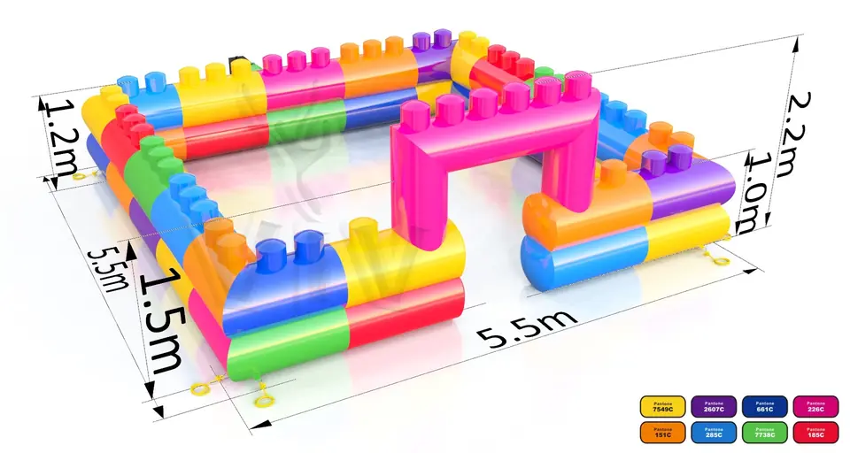 Inflatables Fence Blocks commercial inflatable action game