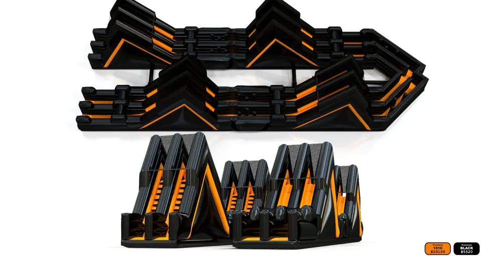 Jet Stream Black and Orange commercial inflatable action game