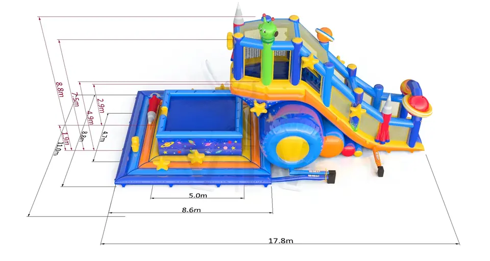 Jumping Tower Cosmos commercial inflatable action game