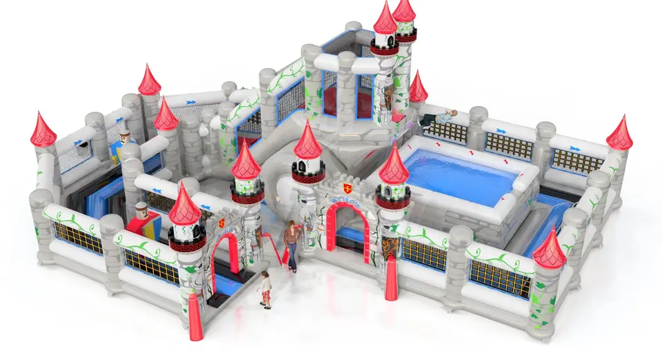 Jumping Tower Knights commercial inflatable action game