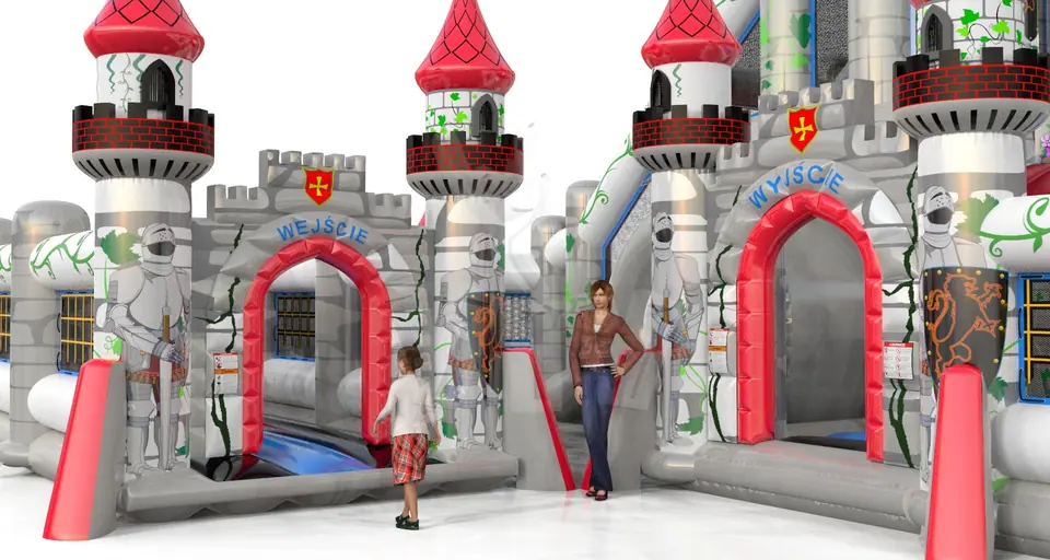 Jumping Tower Knights commercial inflatable action game