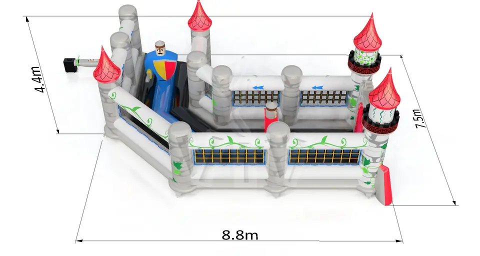 Jumping Tower Knights commercial inflatable action game