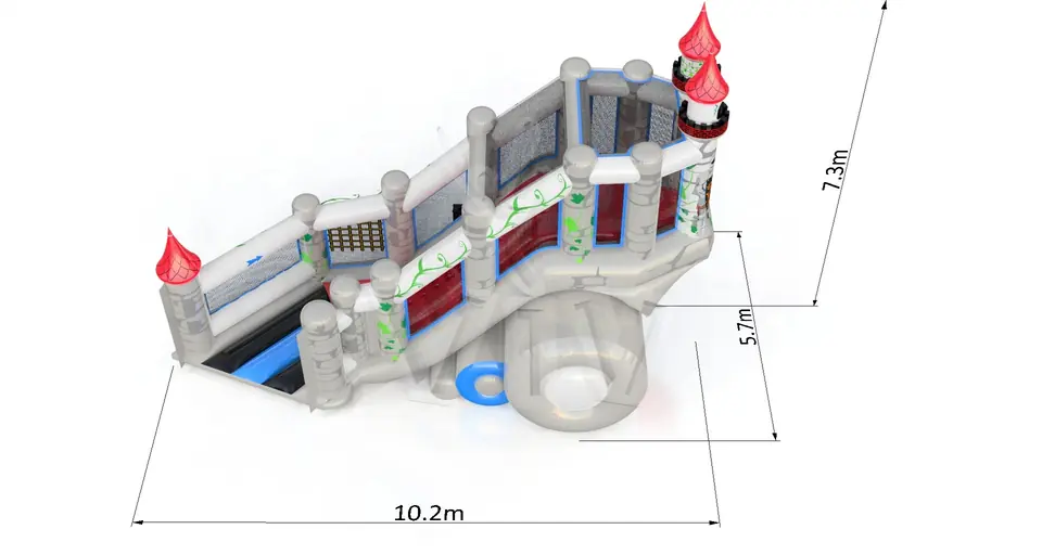 Jumping Tower Knights commercial inflatable action game