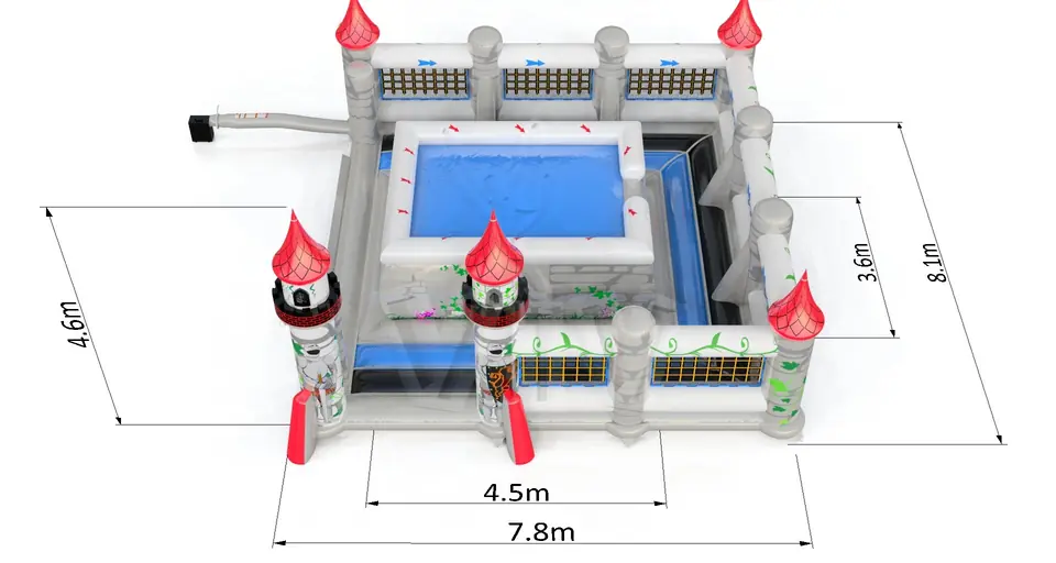 Jumping Tower Knights commercial inflatable action game