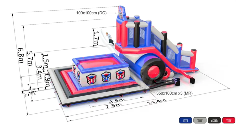 Jumping Tower L Robot (basic) commercial inflatable action game