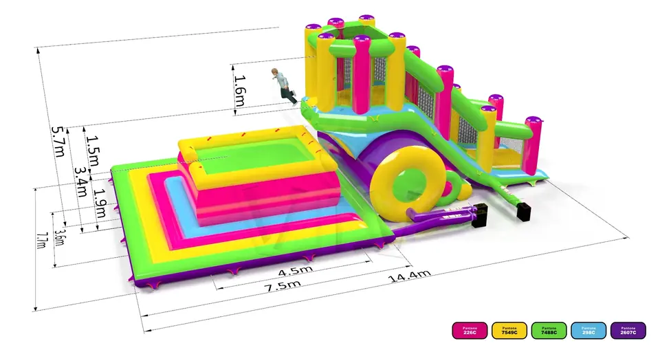 Jumping Tower L Startup commercial inflatable action game
