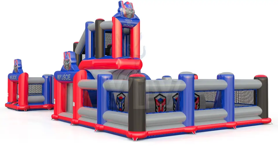 Jumping Tower L with fence Robot commercial inflatable action game