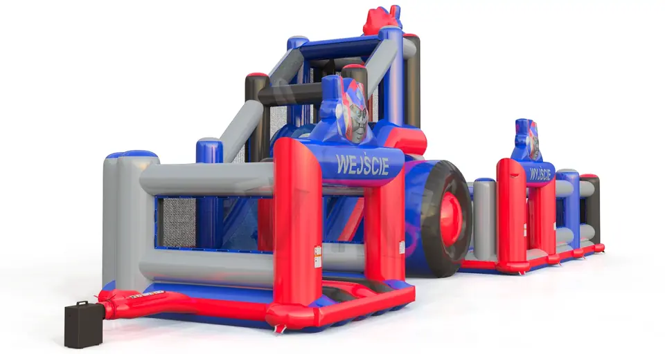 Jumping Tower L with fence Robot commercial inflatable action game