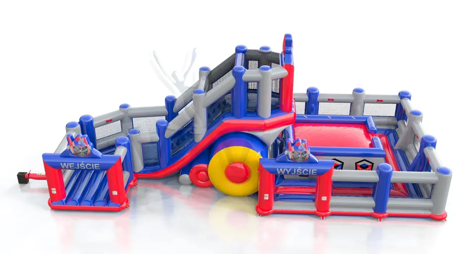Jumping Tower L with fence Robot commercial inflatable action game