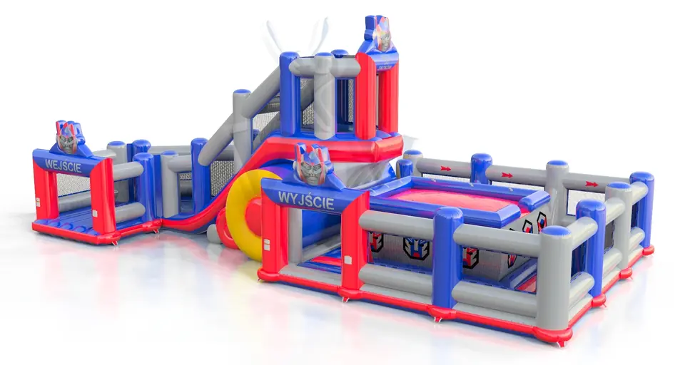 Jumping Tower L with fence Robot commercial inflatable action game